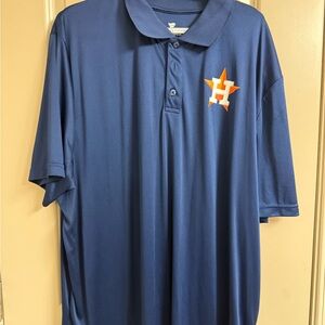 Fanatics Navy Polo Shirt with Orange Logo